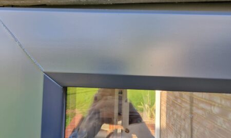 Exterior PVC has been Re-Sprayed from the classic white PVC to a stunning black.
