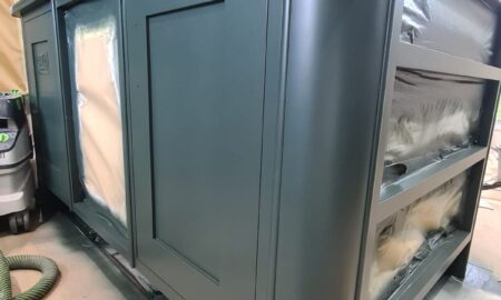 Decorated kitchen that has used a professional spraying technique from Lord Heart Decorating Services