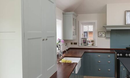 Kitchen that has been sprayed